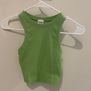 Ribbed Racerback Tank Top - Green